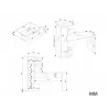 Rakstāmgalda un plauktu komplekts COSMO Oak Artisan – Darba virsma 115×50 cm, Platums 1430 mm, Augstums 1400 mm, Dziļums 500 mm, 1 atvilktne