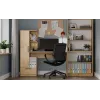 Rakstāmgalda un plauktu komplekts COSMO Oak Artisan – Darba virsma 115×50 cm, Platums 1430 mm, Augstums 1400 mm, Dziļums 500 mm, 1 atvilktne