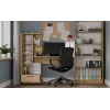 Rakstāmgalda un plauktu komplekts COSMO Oak Artisan – Darba virsma 115×50 cm, Platums 1430 mm, Augstums 1400 mm, Dziļums 500 mm, 1 atvilktne