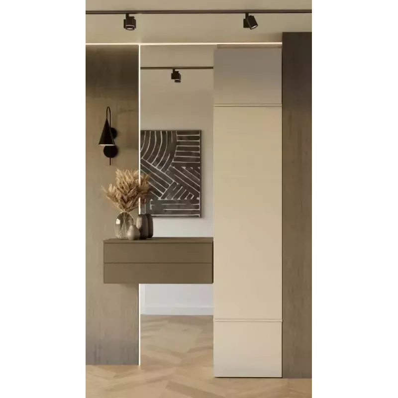 Skapis HAGA Cashmere 3-durvju, 2380×500×350 mm, skaidu plātne, brīvi stāvošs
