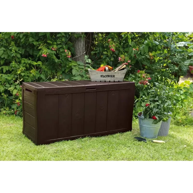 Uzglabāšanas kaste Keter Sherwood Rectangular Brūna Sveķi 270L 1170mm