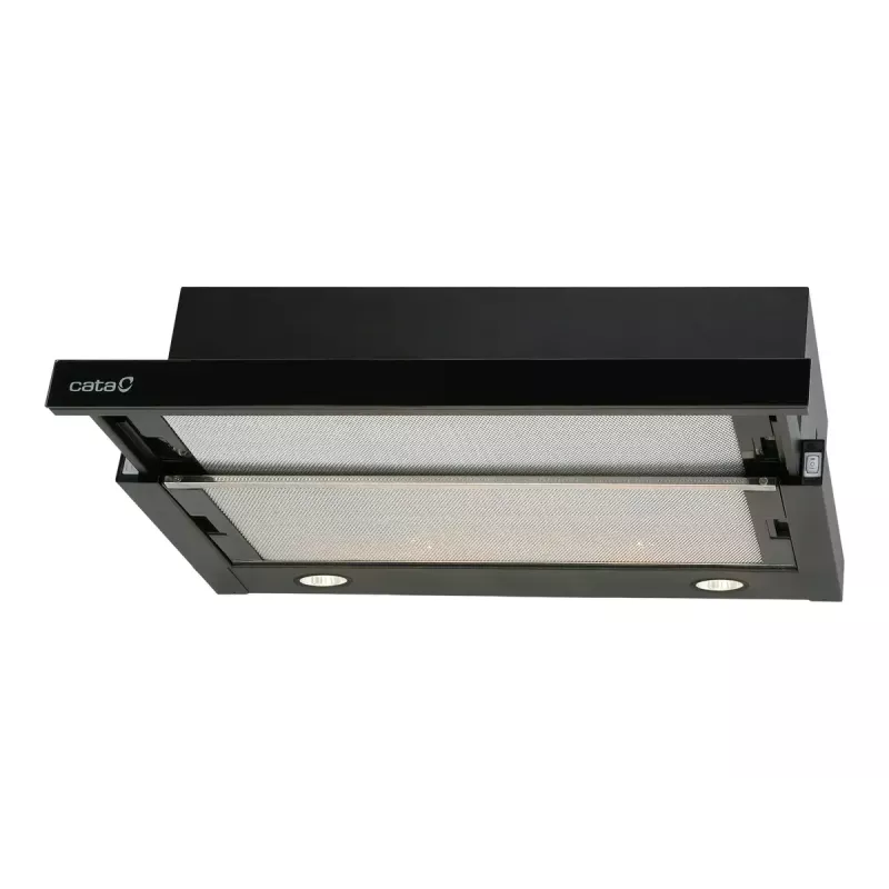 Daļēji iebūvējama (izvelkama) tvaika nosūcēja pārsegs CATA TF 2003 GBK, 600 mm, 340 m³/h, melns