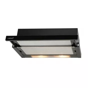 Daļēji iebūvējama (izvelkama) tvaika nosūcēja pārsegs CATA TF 2003 GBK, 600 mm, 340 m³/h, melns