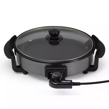 Grila panna Tristar PZ-2963 daudzfunkcionāla apaļa melna 30 cm