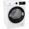 Gorenje DHNE82 BK040 žāvētājs, brīvi stāvošs, priekšējā ielāde, siltumsūknis, balts, pogas, rotācijas, pa labi