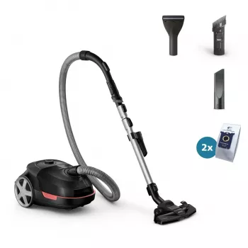 Putekļsūcējs cilindrisks Philips 5000 sērija XD5123/10 — 900 W, 4 L putekļu maiss, HEPA un Micro filtrs, cietām grīdām un paklājiem