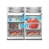 Brīvi stāvošs kombinētais ledusskapis Midea MDRB548MME46, 401 L — No Frost, 271 L ledusskapis / 130 L saldētava, 186 cm, 35 dB, Energoklase E, pelēks