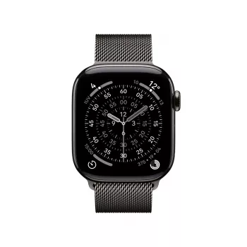 Viedpulksteņi Apple Watch Series 11 GPS + Cellular 42mm Slate Titanium korpuss ar Slate Milanese cilpu, 64 GB, OLED, 374x446 px