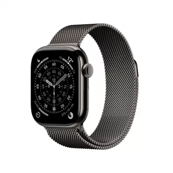 Viedpulksteņi Apple Watch Series 11 GPS + Cellular 42mm Slate Titanium korpuss ar Slate Milanese cilpu, 64 GB, OLED, 374x446 px