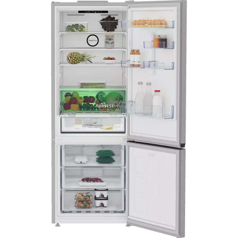 Beko B3RCNE564HXB ledusskapis-saldētājs brīvstāvošs 490 L Sudrabs