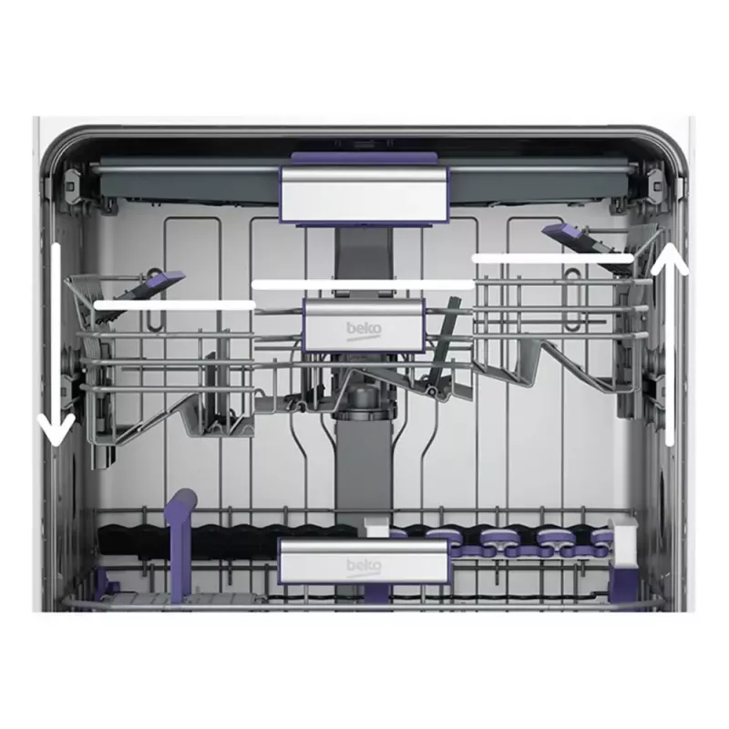 Brīvi stāvoša trauku mazgājamā mašīna BEKO DEN48530X, 15 komplekti, 8 programmas, 44 dB, 598×850×600 mm