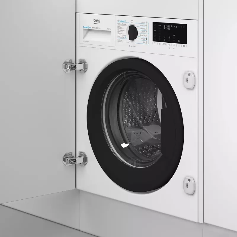 Veļas mazgājamā mašīna BEKO B3WBT671415W — 7 kg, 1200 RPM, A klase, 60×55×82 cm, digitālais displejs, tvaiks, nerūsējošā tērauda cilindrs