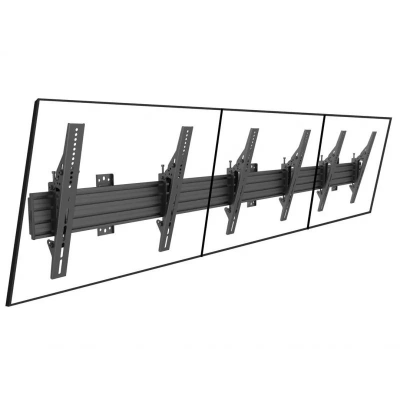 Multibrackets M Wallmount Pro MBW3U Tilt Melns – sienas stiprinājums 3 monitoriem