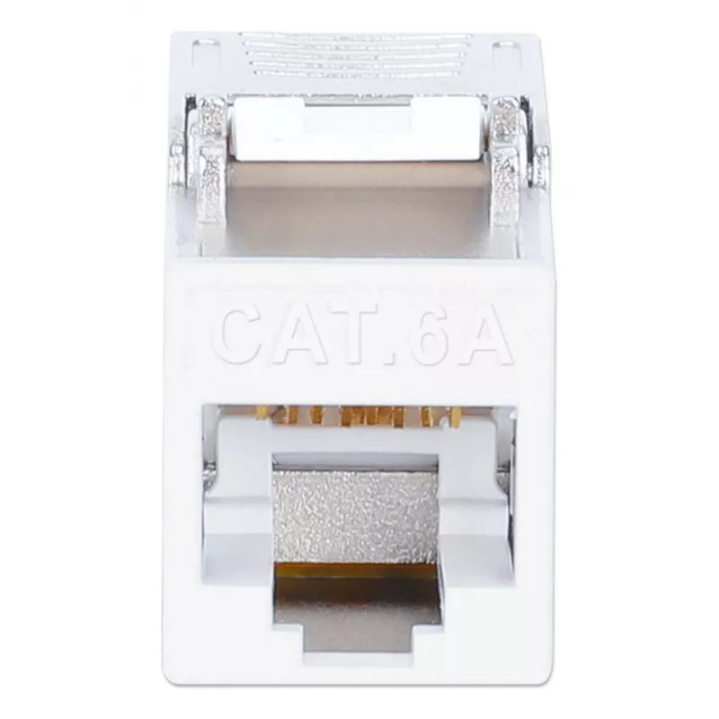 Intellinet 791304 Cat6a 10G ekranēts bezinstrumentu keystone modulis, melns