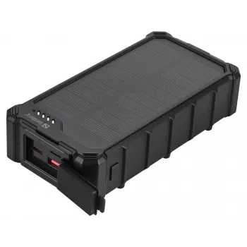 Sandberg Solar Powerbank CampLED 20000, 20000 mAh, PPS, 3.7 V, 15 W, Melns
