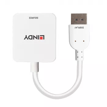 Lindy HDMI 18G uz DisplayPort 1.2 Pārveidotājs, 0.095 m, HDMI Type A (Standarta), DisplayPort, Sievišķais, Vīrišķais, Taisns