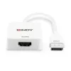 Lindy HDMI 18G uz DisplayPort 1.2 Pārveidotājs, 0.095 m, HDMI Type A (Standarta), DisplayPort, Sievišķais, Vīrišķais, Taisns