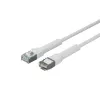 Lanview LV-6AFTP-FLEX-ANG-01W-S — tīkla kabelis ar leņķa RJ45, 6.A kategorija, ekranēts F/FTP, elastīgs, balts