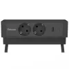 Fellowes 100137182 pagarinātājs 2 m 2 kontaktligzdas Melns