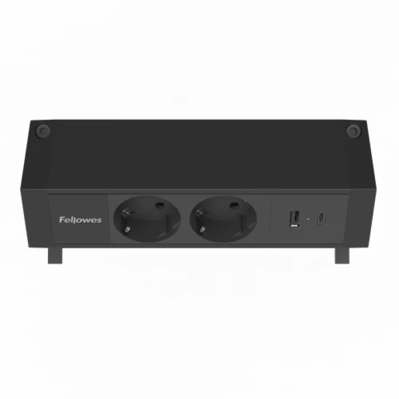 Fellowes 100137182 pagarinātājs 2 m 2 kontaktligzdas Melns