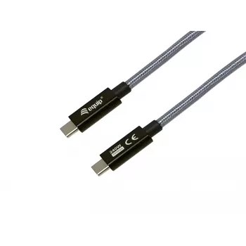 USB-C uz USB-C kabelis EQUIP 1.0 m — USB 3.2 Gen 2x2, 20 Gbps, PD 240W, 4K/60Hz, Melns