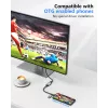 USB-HDMI adapteris EQUIP 133498 (USB-C un USB-A vīriešu uz HDMI, 1080p, alumīnija korpuss, pelēks)