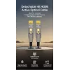 EQUIP HDMI 2.1 aktīvais optiskais kabelis 10 m — noņemams Type-D (Micro) + Type-A, 48 Gbit/s, 8K/60Hz