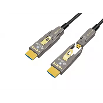 Active Optical HDMI 2.1 kabelis EQUIP 30 m, noņemams Type D + A, 48 Gbit/s, 8K/60Hz, apzeltīti kontakti