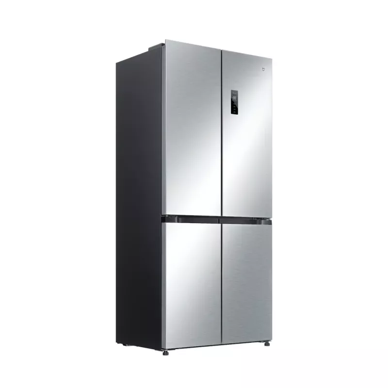 Brīvi stāvošs SxS ledusskapis Xiaomi Mijia Cross Door 502L — Kopā 502 L (Ledusskapis 326 L / Saldētava 176 L), No Frost, Energoklase E, Augstums 191,2 cm, 37 dB, Brushed Silver