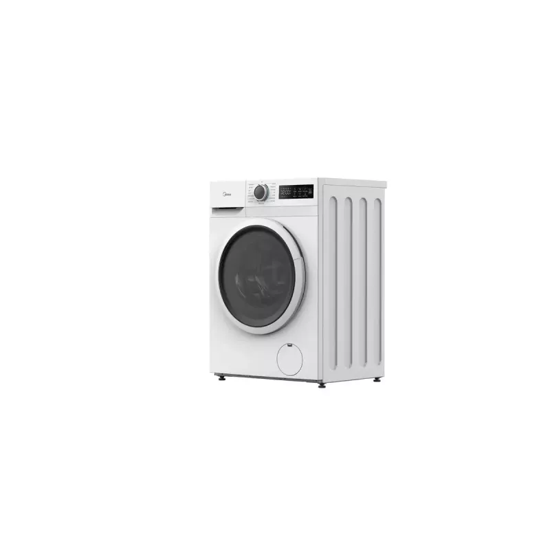 Midea MF110W80BA10/W-HR priekšējās ielādes veļas mašīna — 8 kg, 1400 apgr./min, A enerģija, LED displejs, tvaiks, 60×48 cm
