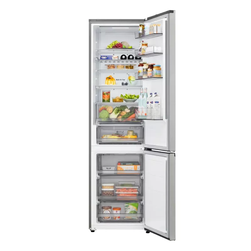 Brīvi stāvošs ledusskapis LG GBBS322CPY 375 L, sudrabs, Ledusskapis 262 L / Saldētava 113 L, No Frost, LED displejs
