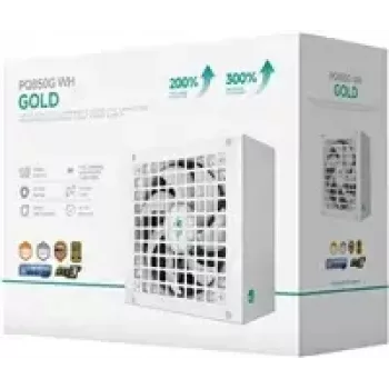 Barošanas bloks DeepCool GAMERSTORM PQ850G WH 850W, 120mm ventilators, pilnībā modulārs, 80+ Gold, ATX 3.1, balts