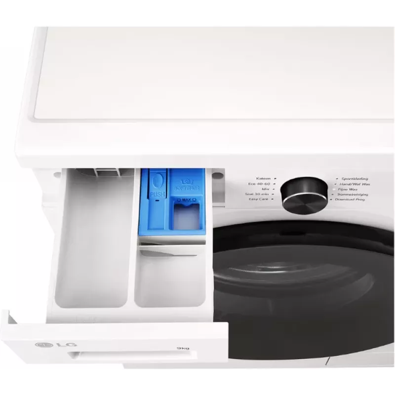 Veļas mazgājamā mašīna LG F4X1009NWB — 9 kg, 1310 apgr./min, A klase, balta