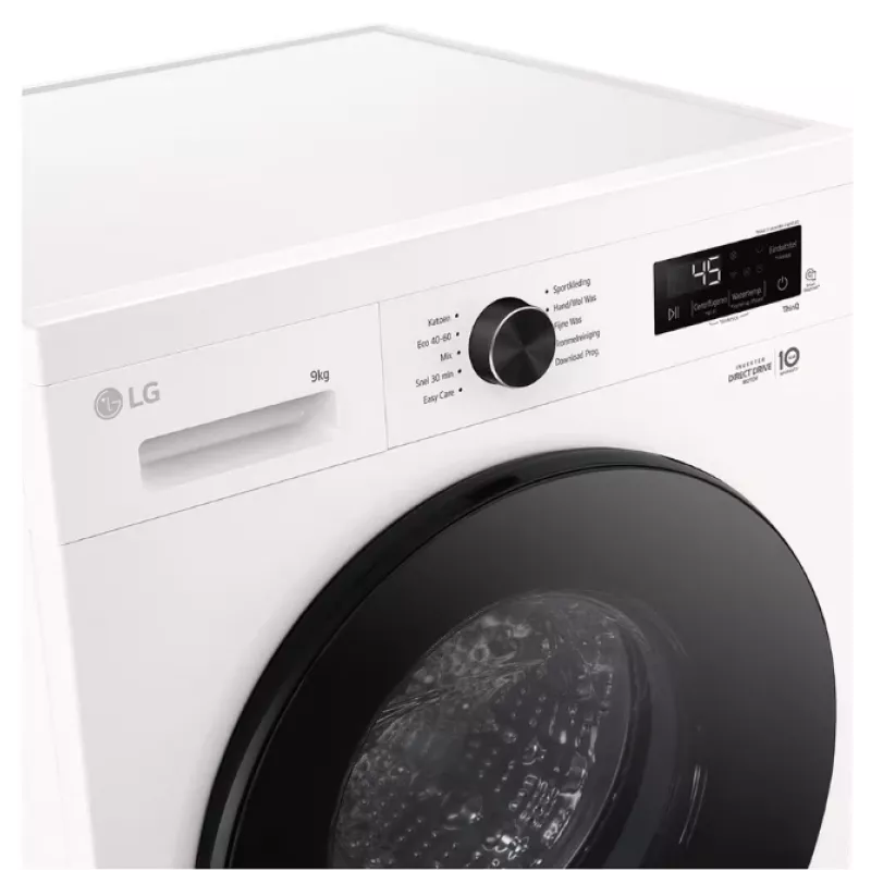 Veļas mazgājamā mašīna LG F4X1009NWB — 9 kg, 1310 apgr./min, A klase, balta