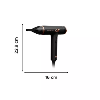 Fēns ROWENTA HY8310, 1700 W, jonu, 3 temperatūras līmeņi, 3 ātrumi, aukstā poga — Melns