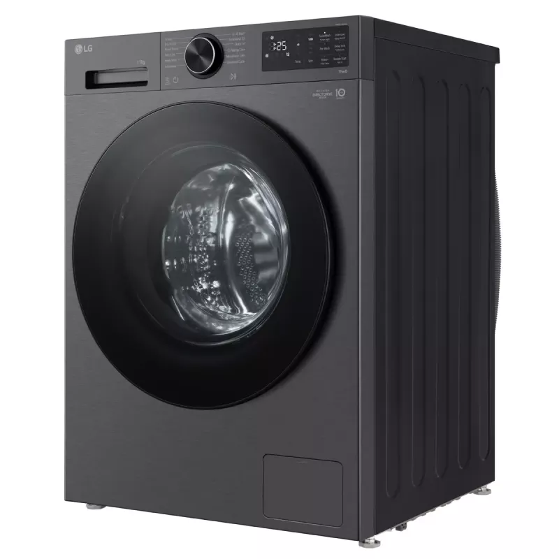 LG F4X5011TBB priekšējās ielādes veļas mazgājamā mašīna, 11 kg, melna