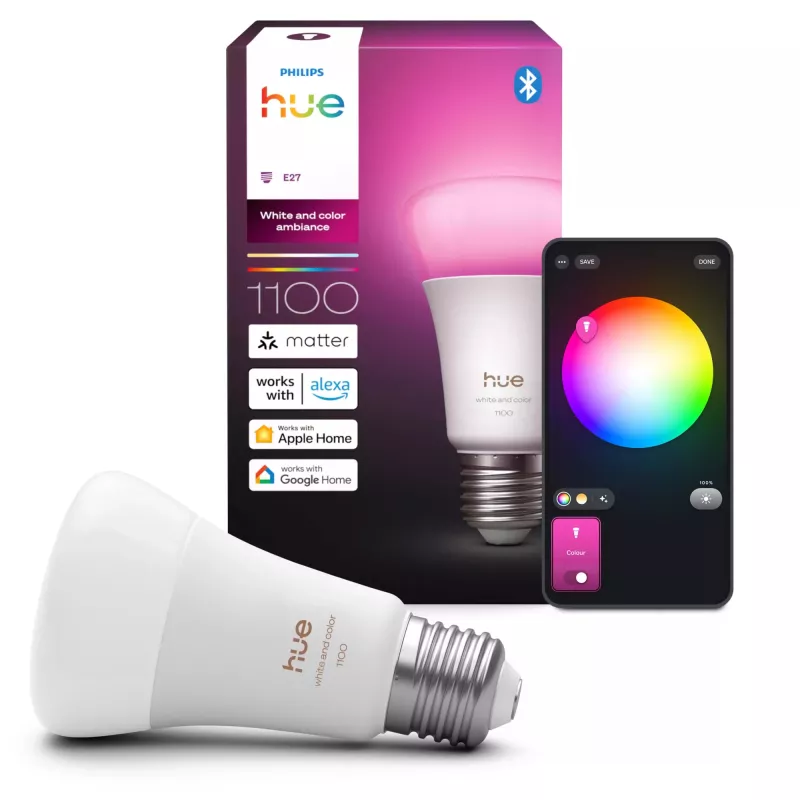 Philips Hue White and colour ambience A60 – E27 viedā spuldze – 1100