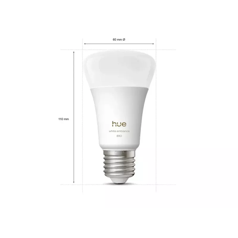 Philips Hue White Ambiance A60 E27 3 spuldzes komplekts | 6 W | Silts līdz vēss balts | Bluetooth, Zigbee