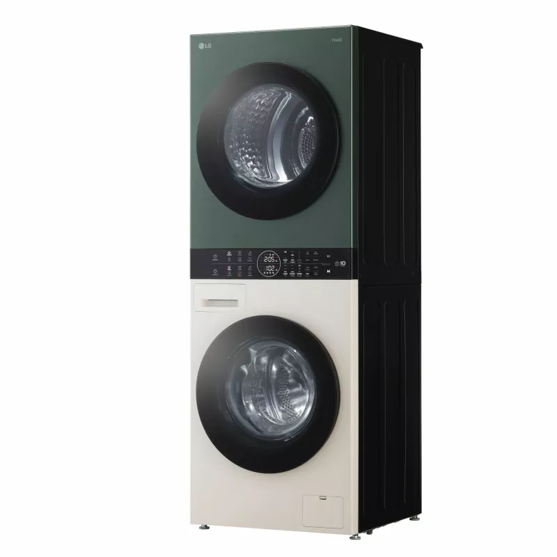 Veļas žāvētājs LG WT1210EGF brīvstāvošs priekšējās ielādes, 22 kg, 1400 RPM, Zaļš/Balts