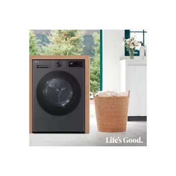 LG RHX5009TBB veļas žāvētājs Brīvi stāvošs Priekšējā ielāde 9 kg Grafīts