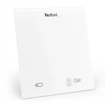 Virtuves elektroniskie svari Tefal Essential BC5504V0 — 5 kg, 1 g precizitāte, LCD displejs, balts