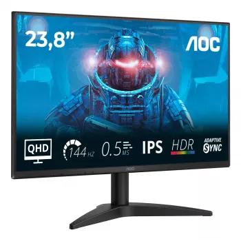 AOC B3 Q24B36X dators monitors 60.5 cm (23.8 colli) 2560 x 1440 pikseļi Quad HD LED Melns