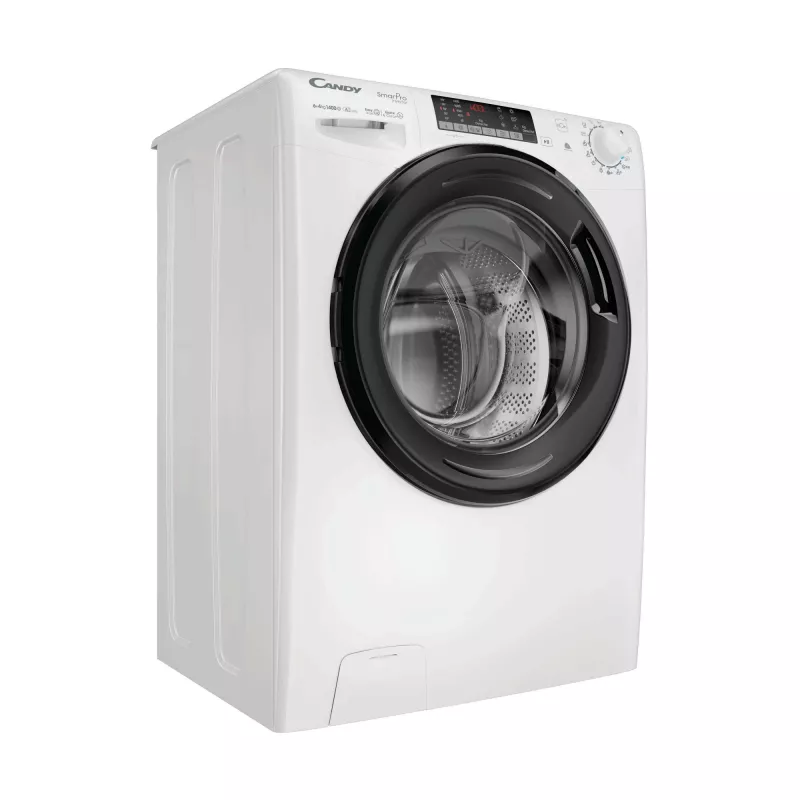 Candy Smart Pro CSOW44644TWMB6-S veļas mazgājamā mašīna ar žāvētāju, brīvi stāvoša, priekšējā ielāde, balta