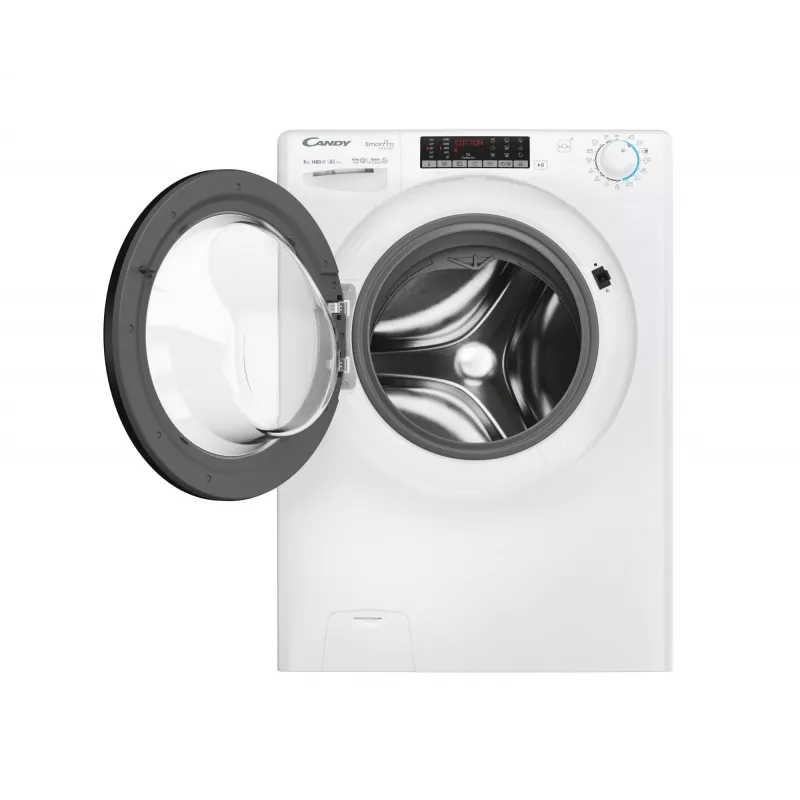 Candy Smart Pro Inverter CSO486TWMB6/1-S veļas mazgājamā mašīna, priekšējā ielāde, 8 kg, 1400 apgr./min, balta