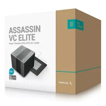 CPU dzesētājs DeepCool ASSASSIN VC ELITE, 120/140 mm ventilatori, FDB, 147×144×164 mm, Melns
