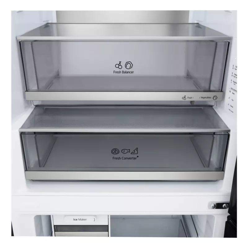 LG GBBW726CEV Brīvi stāvošs ledusskapis 465 L Melns