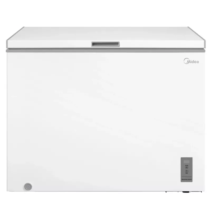 Saldētava Midea MDRC411FZE01 — brīvi stāvoša, 293 L, E energoklase, 14 kg/24h, balta