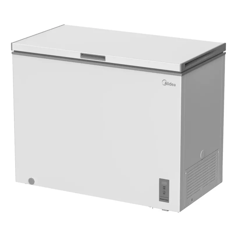 Saldētava Midea MDRC411FZE01 — brīvi stāvoša, 293 L, E energoklase, 14 kg/24h, balta