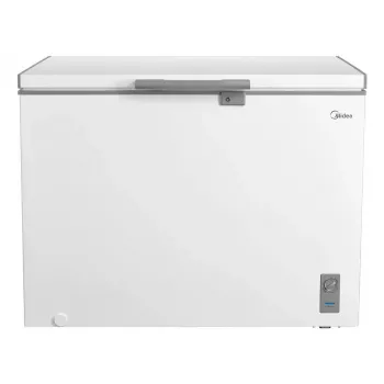 Saldētava Midea MDRC411FZE01 — brīvi stāvoša, 293 L, E energoklase, 14 kg/24h, balta