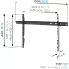 Vogel's sienas stiprinājums MNT 300 plakanajiem ekrāniem līdz 2.03 m (80 collām), 100 kg ietilpība, VESA 100x100–600x400, Melns